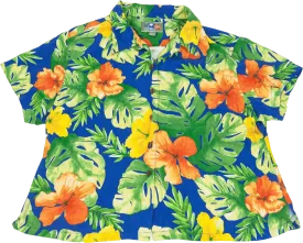 00's Silk Hawaiian Hibiscus Shirt by Hilo Hatties