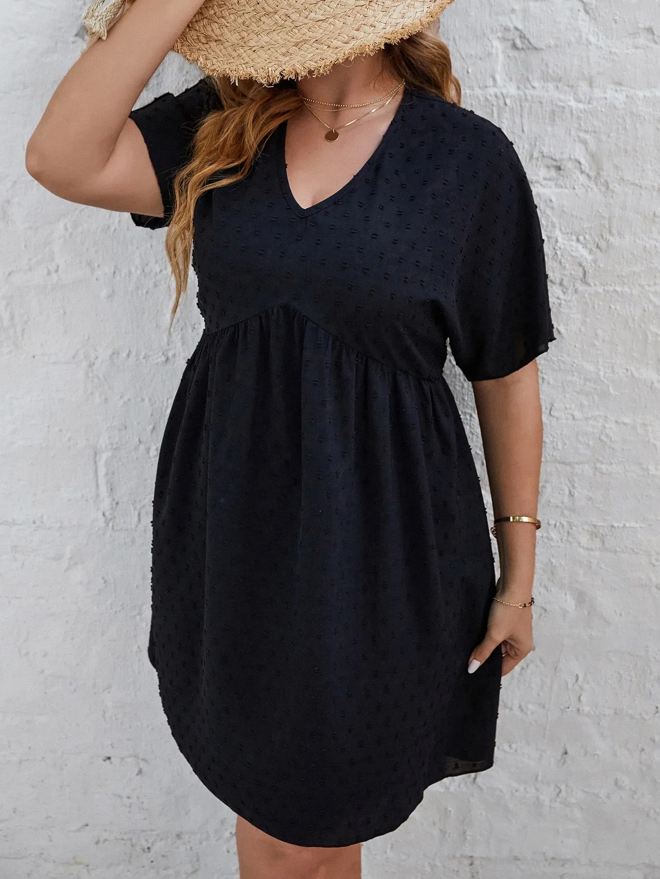 A Line Elegant Cotton Casual Loose Midi Tunic Dresses