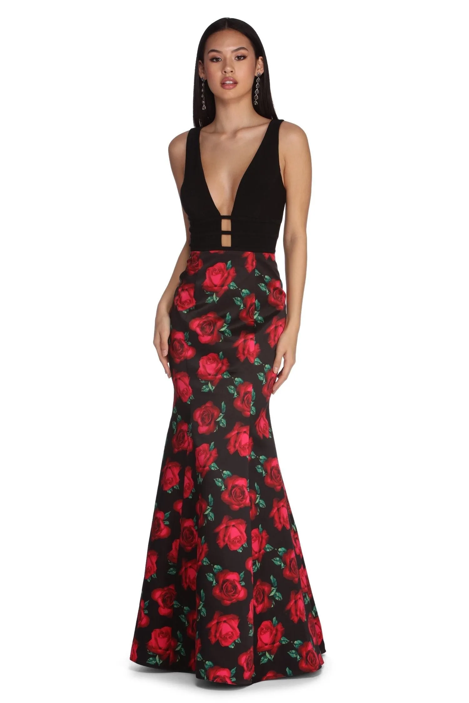 Angelica Formal Stylish Rose Mermaid Dress