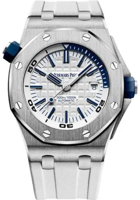 Audemars Piguet Royal Oak Offshore Diver 42mm Watch - White Dial, Stainless Steel - Model 15710ST.OO.A010CA.01