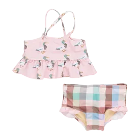 Baby Girls Joy Tankini - Pink Mallard Friends