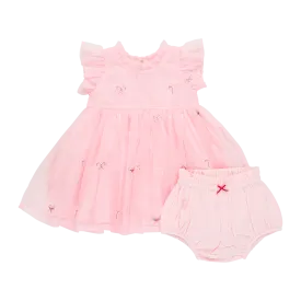 Baby Girls Organza Jennifer Dress Set - Cotton Candy Cane