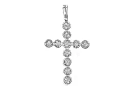 Bezel Set Diamond Cross