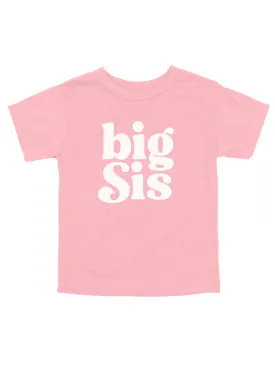 Big Sis Shirt for Girls - Pink