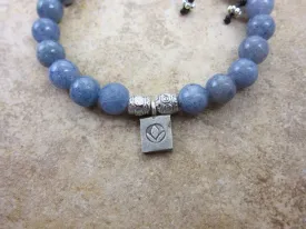 Blue Aventurine Lotus Wrist Mala