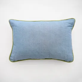 Denim Bolster With Avocado Piping