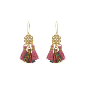 Earrings - Mini Tassel - Dusty Rose