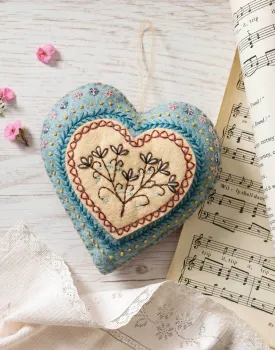 Felt Heart Embroidered Mini Craft Kit by Corinne Lapierre