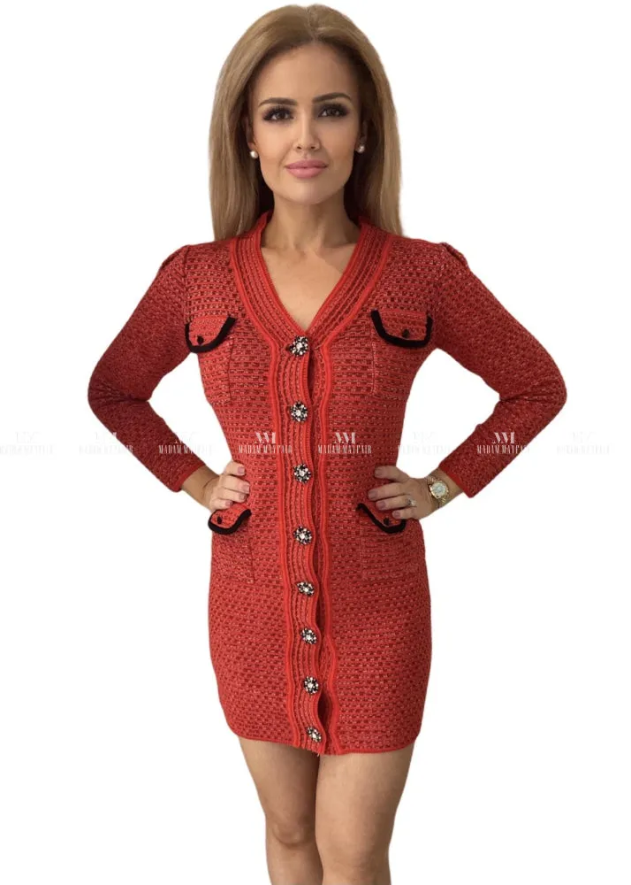 Gabriel Red Bodycon Dress