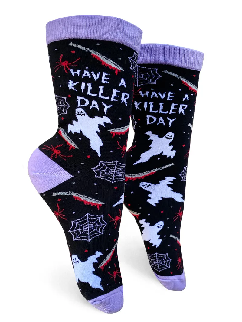 Have A Killer Day Womens Crew Socks