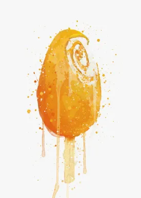 Ice Cream Wall Art Print 'Sweet Orange'