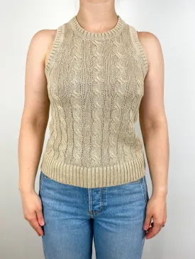 Jerrel Knit Tank in Stone Khaki