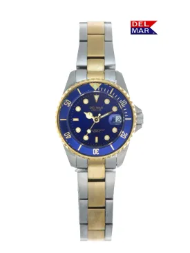 Ladies Long Life Classic Coronado Blue Face & Bezel T/T Watch #50120