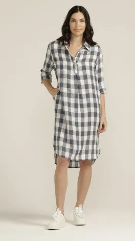 Linen gingham dress