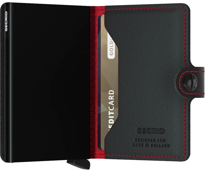 Miniwallet // Perforated Black-Red