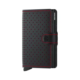 Miniwallet // Perforated Black-Red