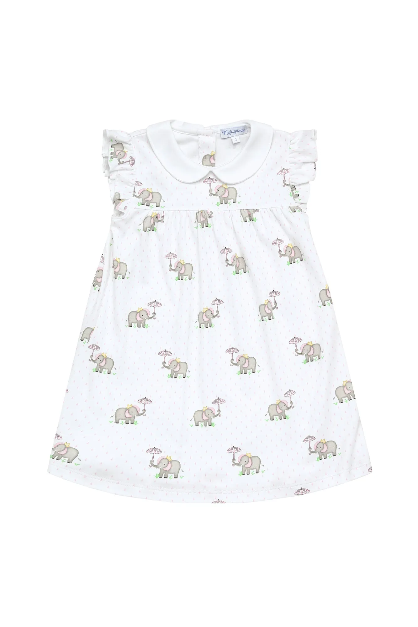 Pink Elephant Ruffle Playtime Dress