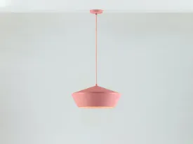 Pink wide metal diner pendant