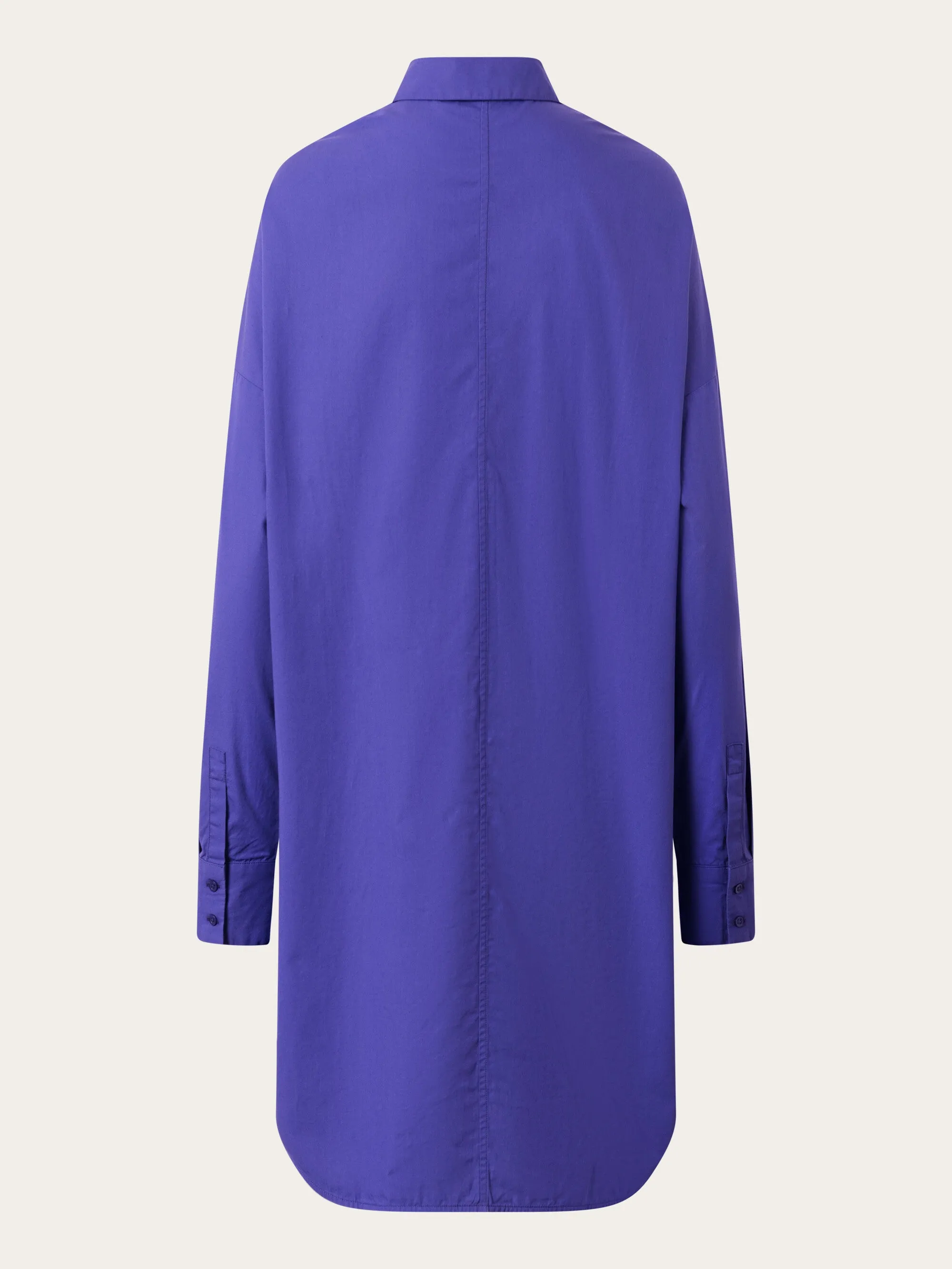 Poplin dropped shoulder shirt dress - Deep Purple