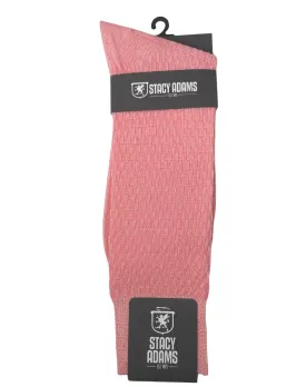 Stacy Adams Basket Weave Dress Socks - Pink