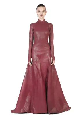 TAMBORA GOWN RED- WAXED