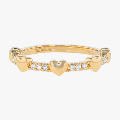 The Gold Heart and Diamonds Ring